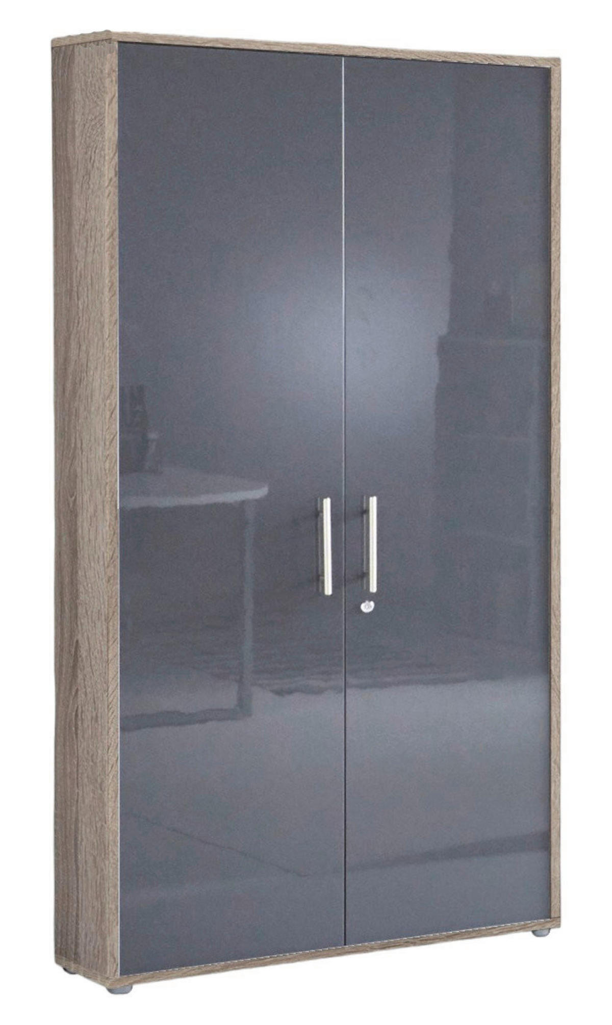 BÜRO - Anthrazit Hochglanz/Sonoma Eiche, MODERN, Holzwerkstoff/Metall - MID.YOU