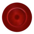 PLATZTELLER 34 cm  - Rot, KONVENTIONELL, Glas (34cm) - Novel