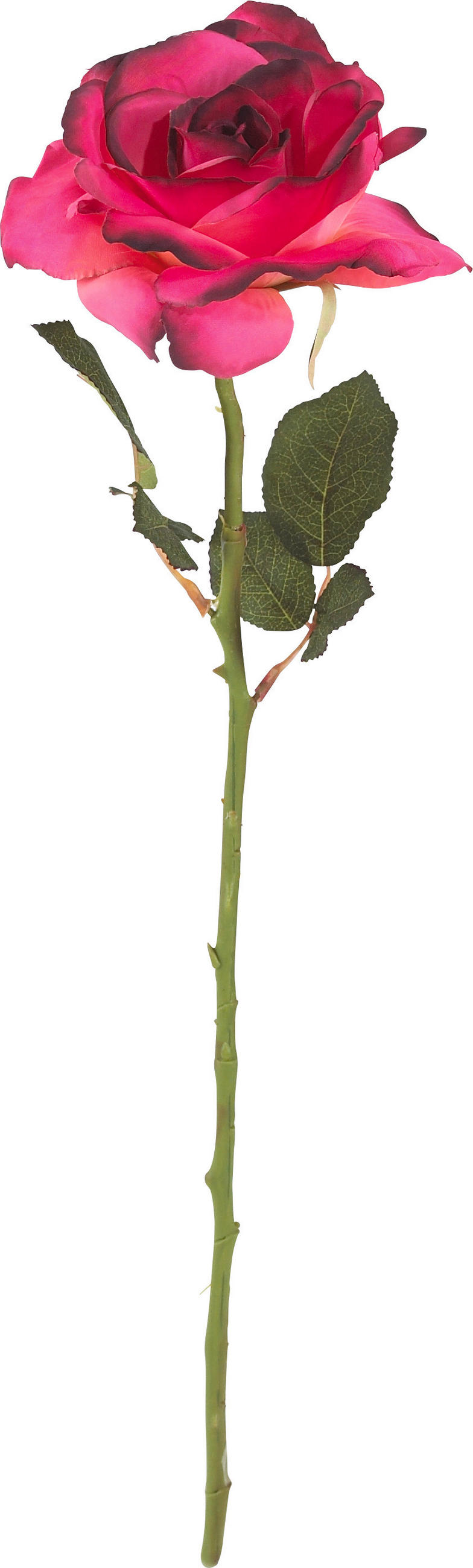 UMETNA ROŽA VRTNICA, 18 CM - rdeča/rumena, Konvencionalno, umetna masa/tekstil (18cm)
