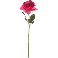 UMETNA ROŽA VRTNICA, 18 CM - rdeča/rumena, Konvencionalno, umetna masa/tekstil (18cm)