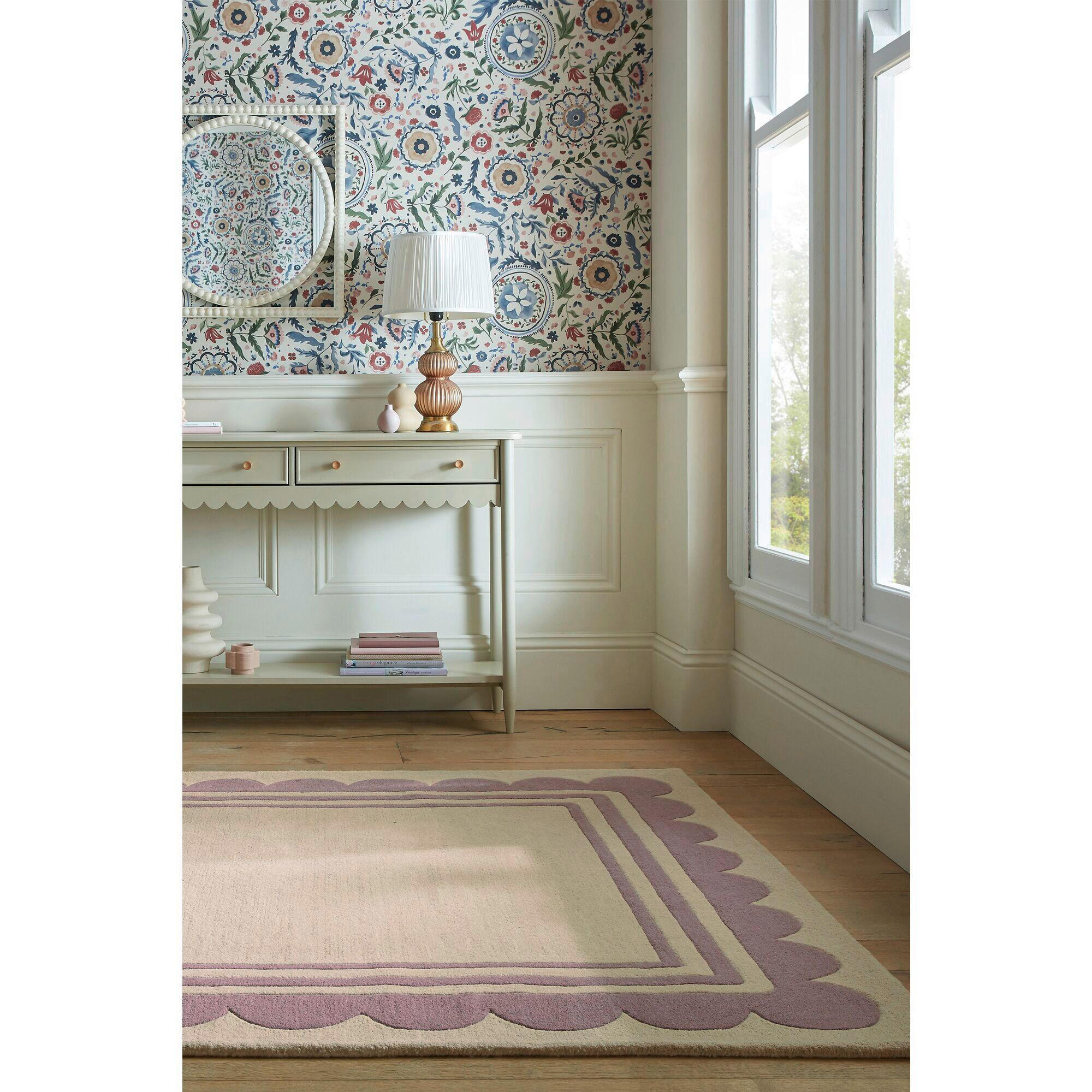 HANDWEBTEPPICH 120/170 cm LOIS Lila, Beige  - Beige/Lila, KONVENTIONELL, Textil (120/170cm)