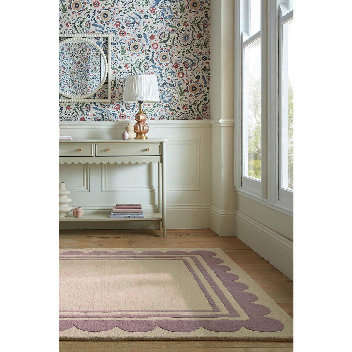 HANDWEBTEPPICH 120/170 cm LOIS Lila, Beige  - Beige/Lila, KONVENTIONELL, Textil (120/170cm)