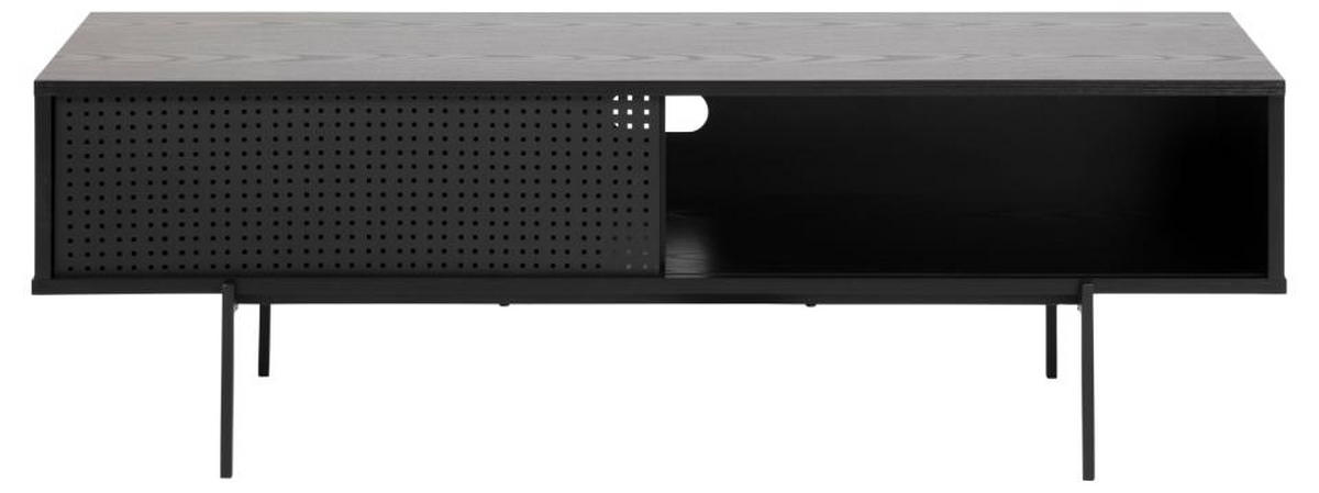 TV-BÄNK 140/44,5/40 cm  - svart, Modern, metall/trämaterial (140/44,5/40cm) - Best Price