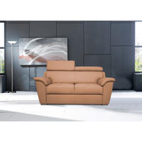 ÜLŐGARNITÚRA bőr cappuccino  - króm/cappuccino, Basics, műanyag/bőr (166/83/100cm) - Andante