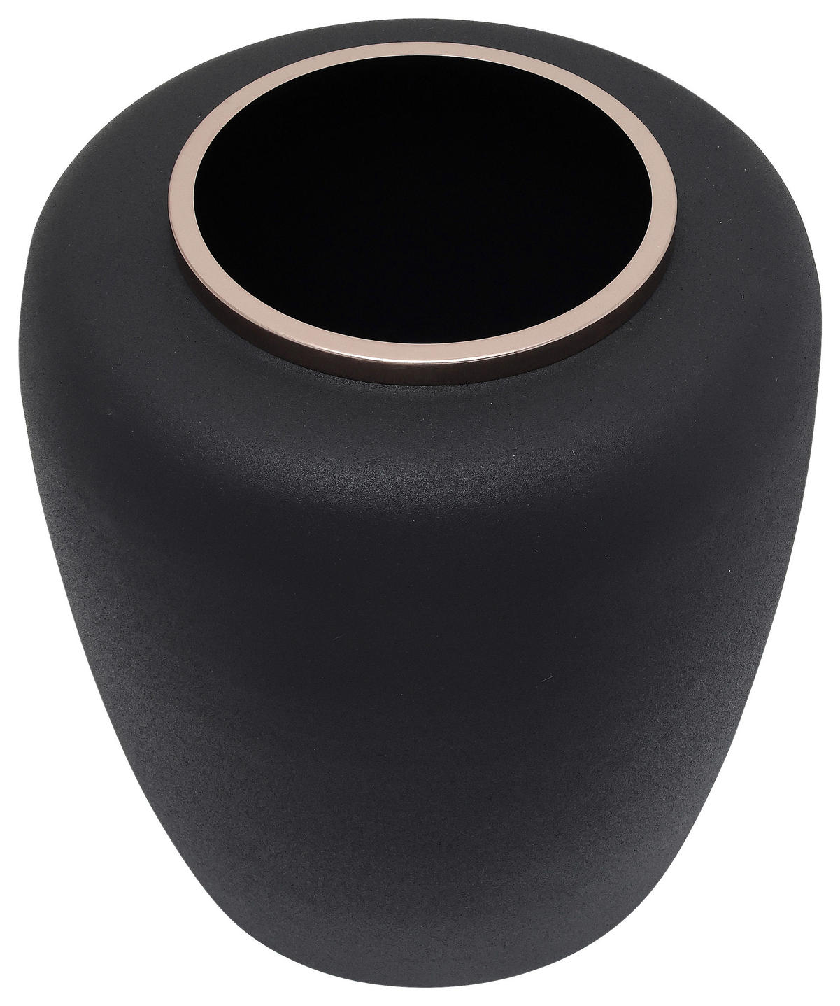 VASE  - Roségold/Schwarz, Trend, Metall (33,5/35cm) - Kayoom