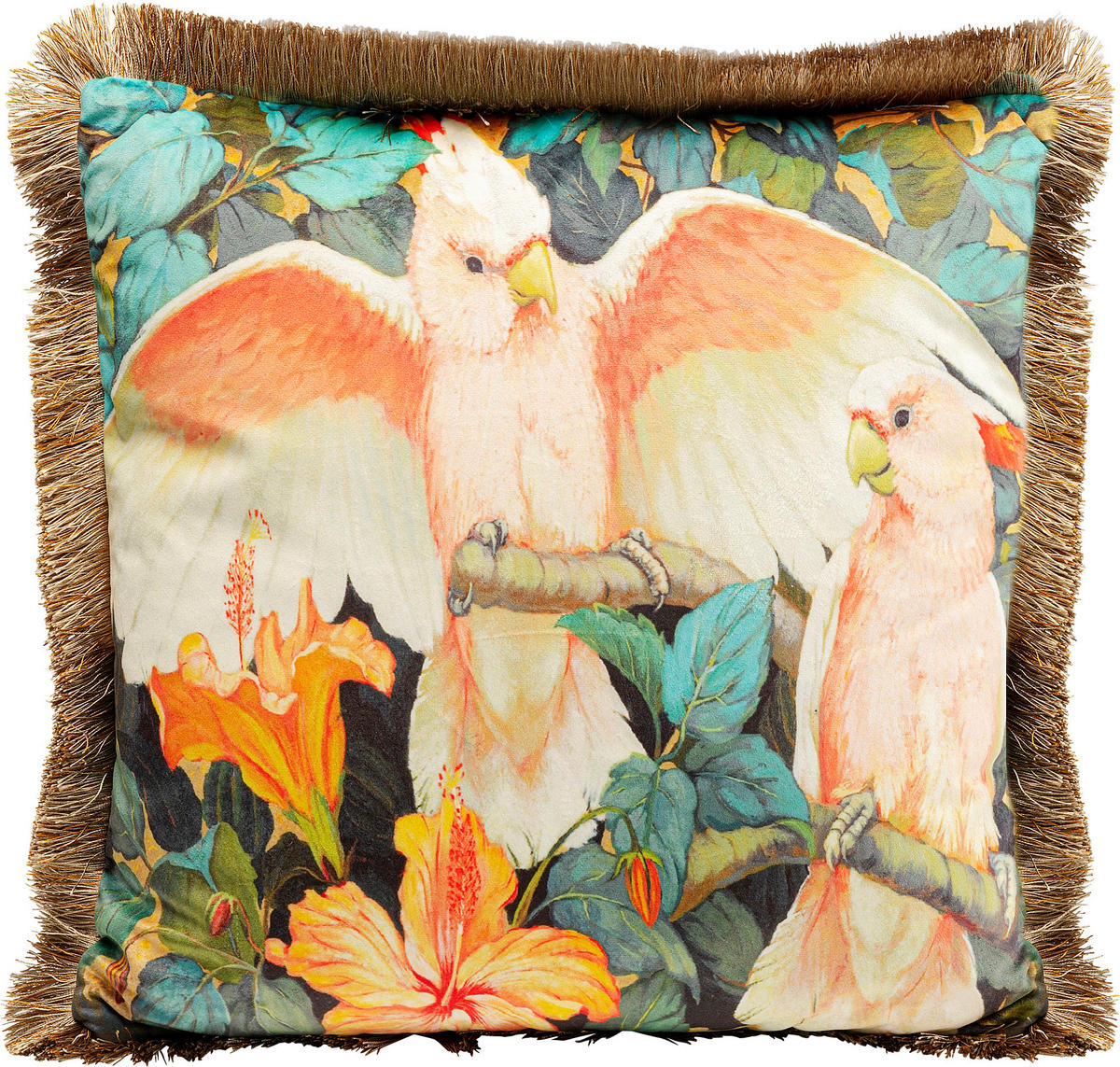 ZIERKISSEN 45/45 cm  - Multicolor/Orange, Trend, Kunststoff (45/45cm) - Kare-Design