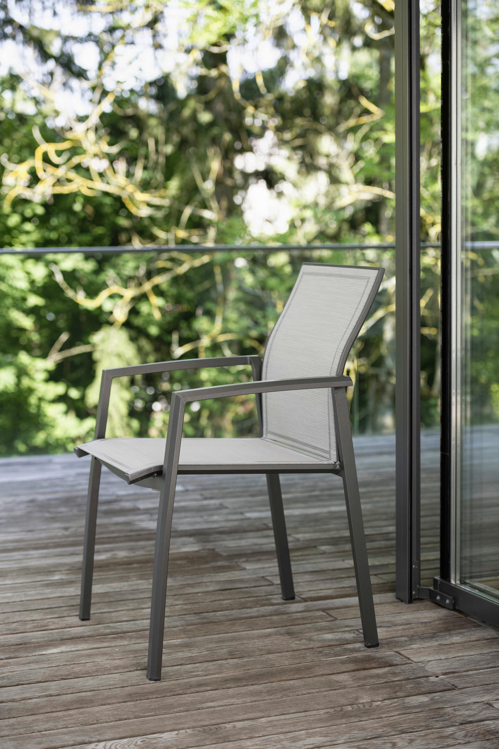 STAPELSESSEL Aluminium Anthrazit, Silberfarben  - Anthrazit/Silberfarben, Design, Textil/Metall (58/90/61cm) - Stern