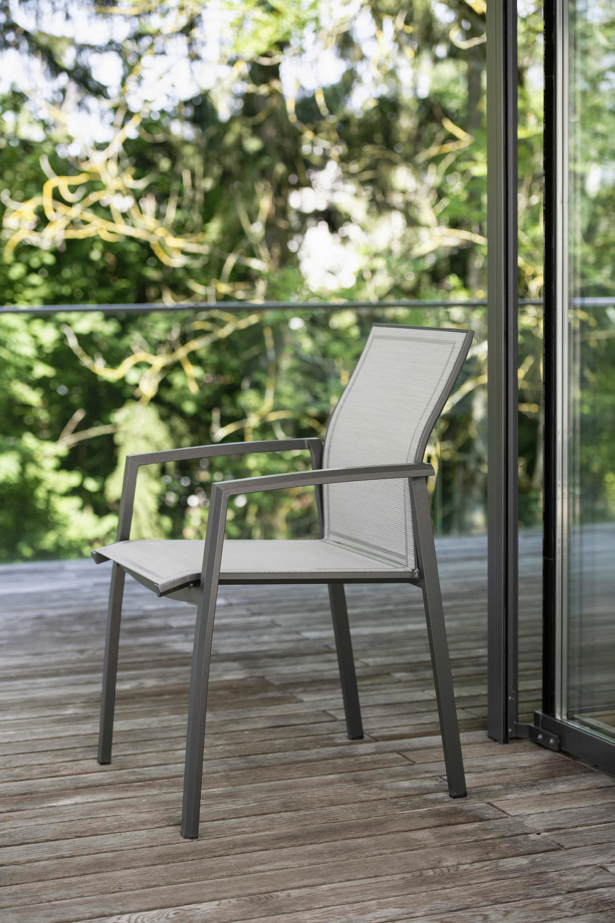 STAPELSESSEL Aluminium Anthrazit, Silberfarben  - Anthrazit/Silberfarben, Design, Textil/Metall (58/90/61cm) - Stern