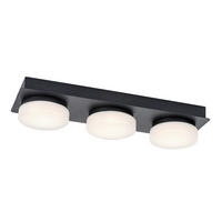 STROPNÉ SVIETIDLO DO KÚPEĽNE, 43/7 cm  - čierna/biela, Basics, kov/plast (43/7cm)