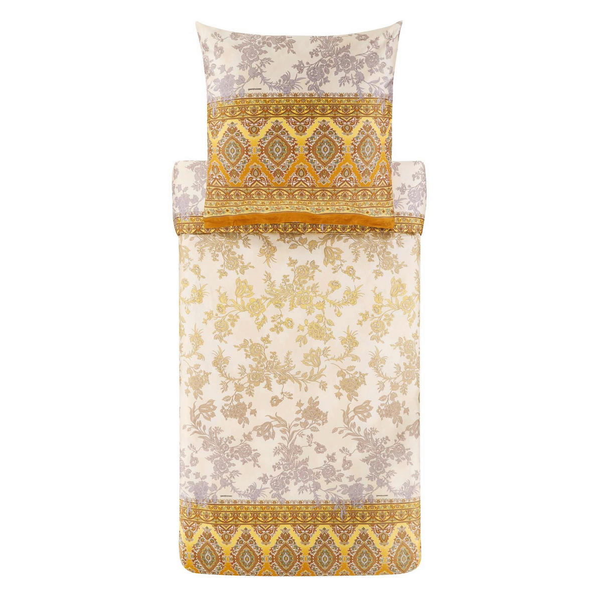 POSTELJNINA AGRIGENTO 200/200 cm saten svetlo rumena  - svetlo rumena, Konvencionalno, tekstil (200/200cm) - Bassetti