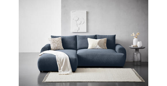 ECKSOFA Dunkelblau Webstoff  - Schwarz/Dunkelblau, MODERN, Kunststoff/Textil (175/265cm) - Carryhome