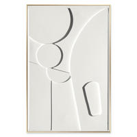ORIGINALBILD 58/88 cm  - Weiss/Goldfarben, Trend, Holzwerkstoff/Kunststoff (58/88cm) - Monee