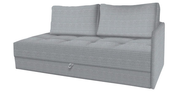 LIEGE in Velours Hellgrau - Hellgrau/Schwarz, KONVENTIONELL, Kunststoff/Textil (205/80/95cm) - Xora