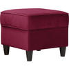 HOCKER Plüsch Bordeaux  - Bordeaux/Schwarz, Design, Holz/Textil (52/45/52cm) - MID.YOU
