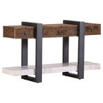 KONSOLENTISCH Beachclub Recyclingholz massiv Anthrazit, Naturfarben, Weiß, Dunkelbraun  - Anthrazit/Dunkelbraun, LIFESTYLE, Holz/Stein (135/45/79cm) - Landscape