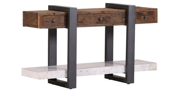 KONSOLENTISCH Beachclub Recyclingholz massiv Anthrazit, Naturfarben, Weiß, Dunkelbraun  - Anthrazit/Dunkelbraun, LIFESTYLE, Holz/Stein (135/45/79cm) - Landscape