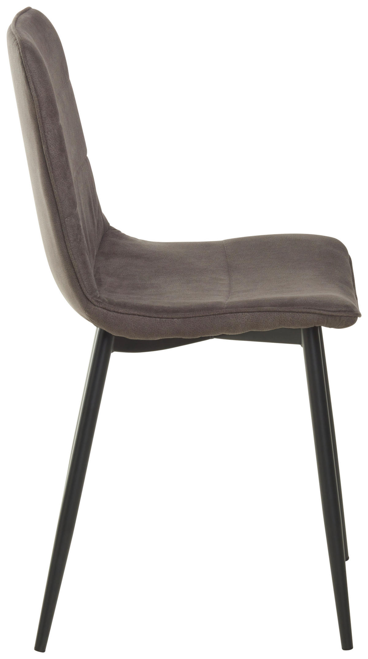 STUHL Webstoff Dunkelgrau  - Dunkelgrau/Schwarz, MODERN, Textil/Metall (47/84/52cm) - Livetastic