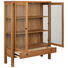 VITRINE in furniert Eiche Eichefarben - Eichefarben/Schwarz, KONVENTIONELL, Glas/Holz (110/145,5/37cm) - Carryhome VITRINE in furniert Eiche Eichefarben - Eichefarben/Schwarz, KONVENTIONELL, Glas/Holz (110/145,5/37cm) - Carryhome