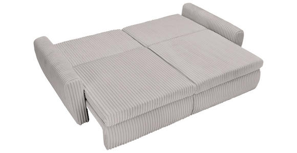 SCHLAFSOFA Cord, Plüsch Grau - Schwarz/Grau, MODERN, Kunststoff/Textil (240/90/120cm) - Carryhome