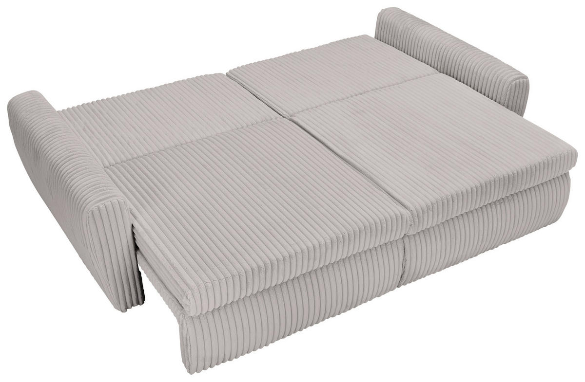 KANAPÉÁGY textil szürke  - fekete/szürke, Modern, műanyag/textil (240/90/120cm) - Carryhome