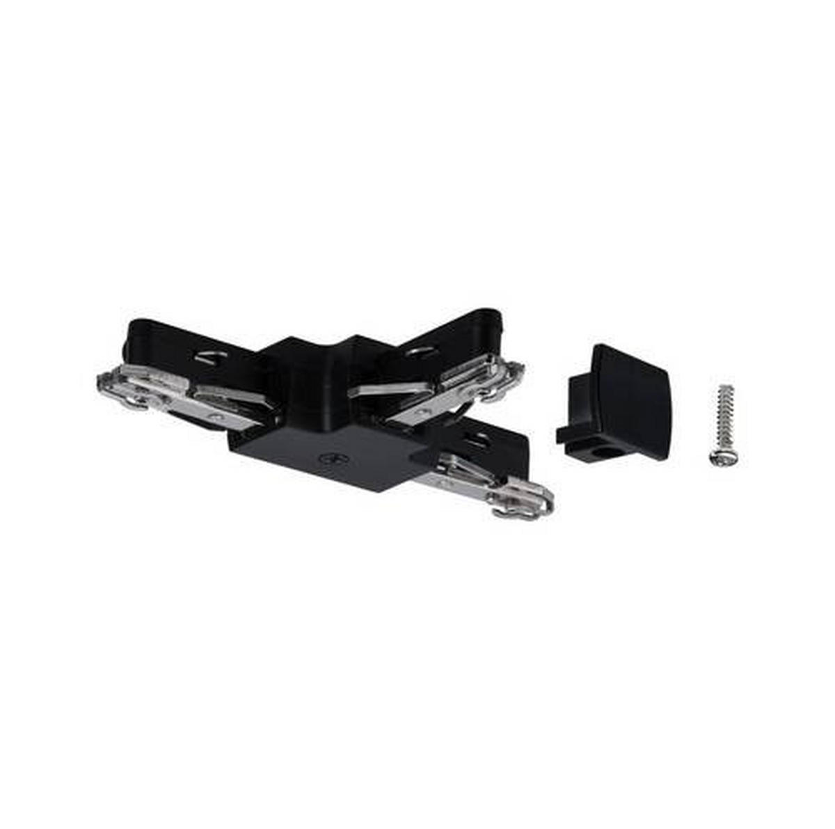 SCHIENENSYSTEM-VERBINDER Urail 10,4/1,8/6,2 cm   - Schwarz, Design, Kunststoff/Metall (10,4/1,8/6,2cm) - Paulmann