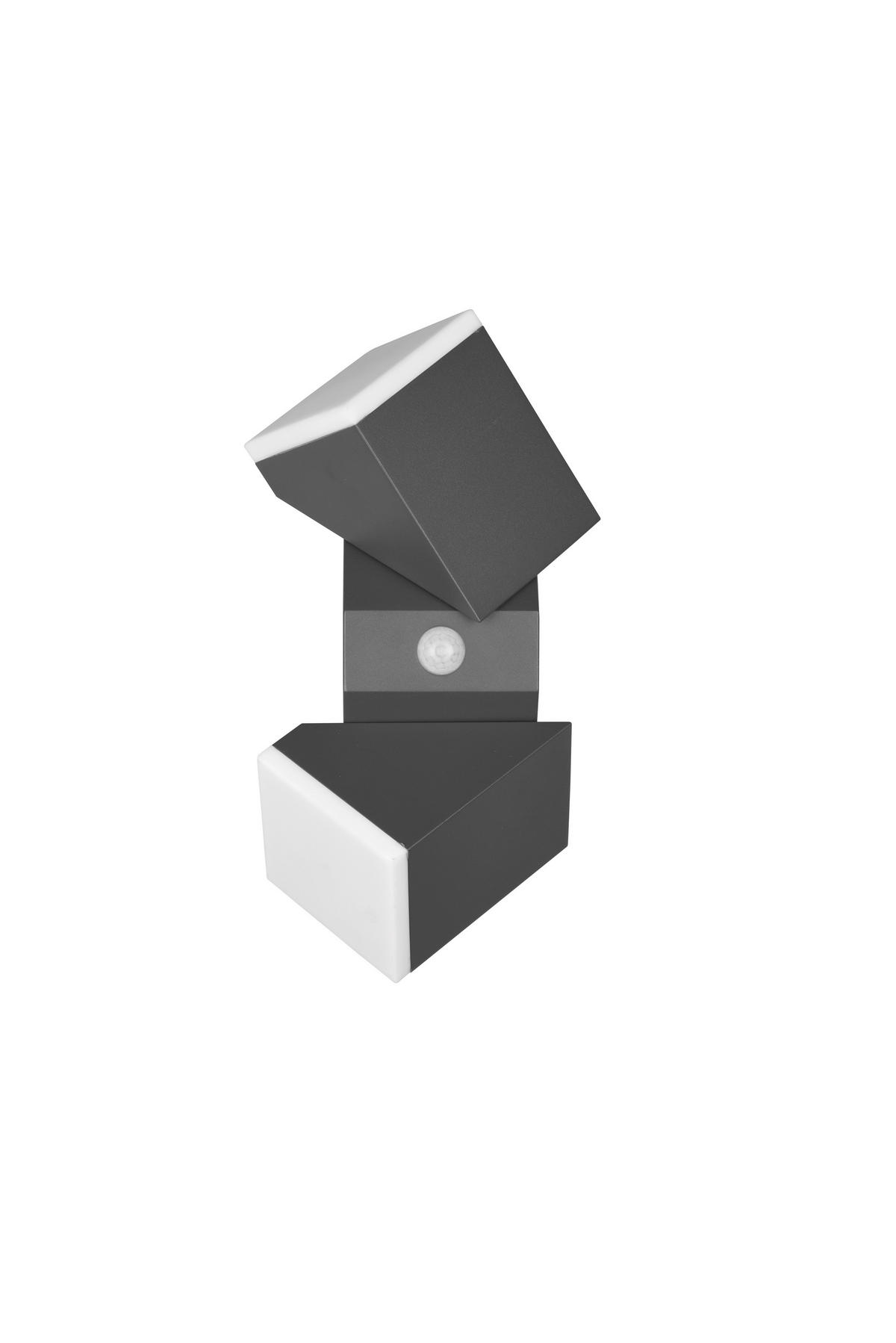 APLICĂ DE EXTERIOR - antracit, Basics, plastic/metal (28/9/11cm)