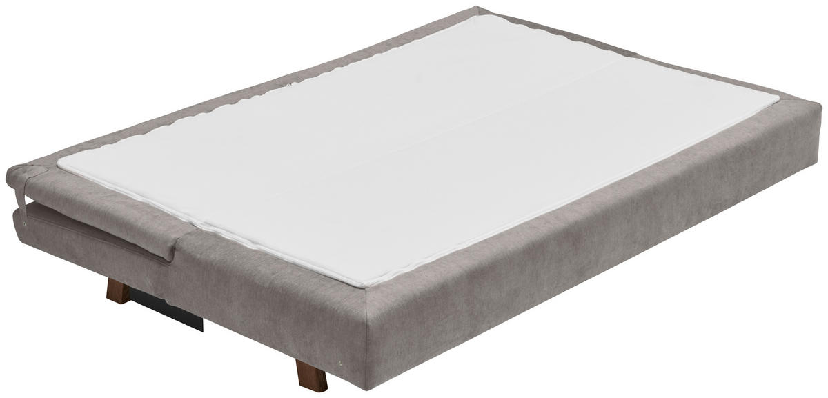 SCHLAFSOFA Flachgewebe Greige  - Greige/Eichefarben, KONVENTIONELL, Holz/Textil (205/85/98cm) - Carryhome