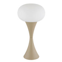 STOLNÍ LAMPA, E14, 18/36,9 cm  - bílá/opál, Design, kov/plast (18/36,9cm) - Globo