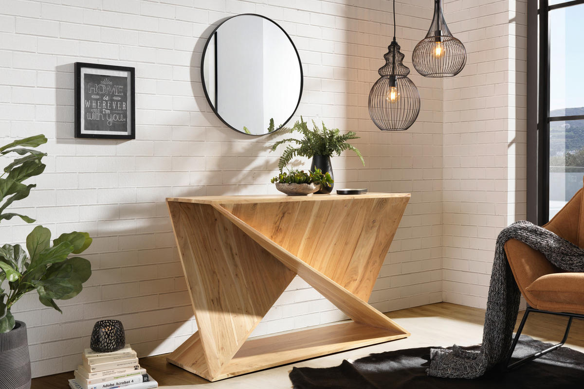 KONSOLBORD i trä 120/40/75 cm    - akaciefärgad, Design, trä (120/40/75cm) - Novel