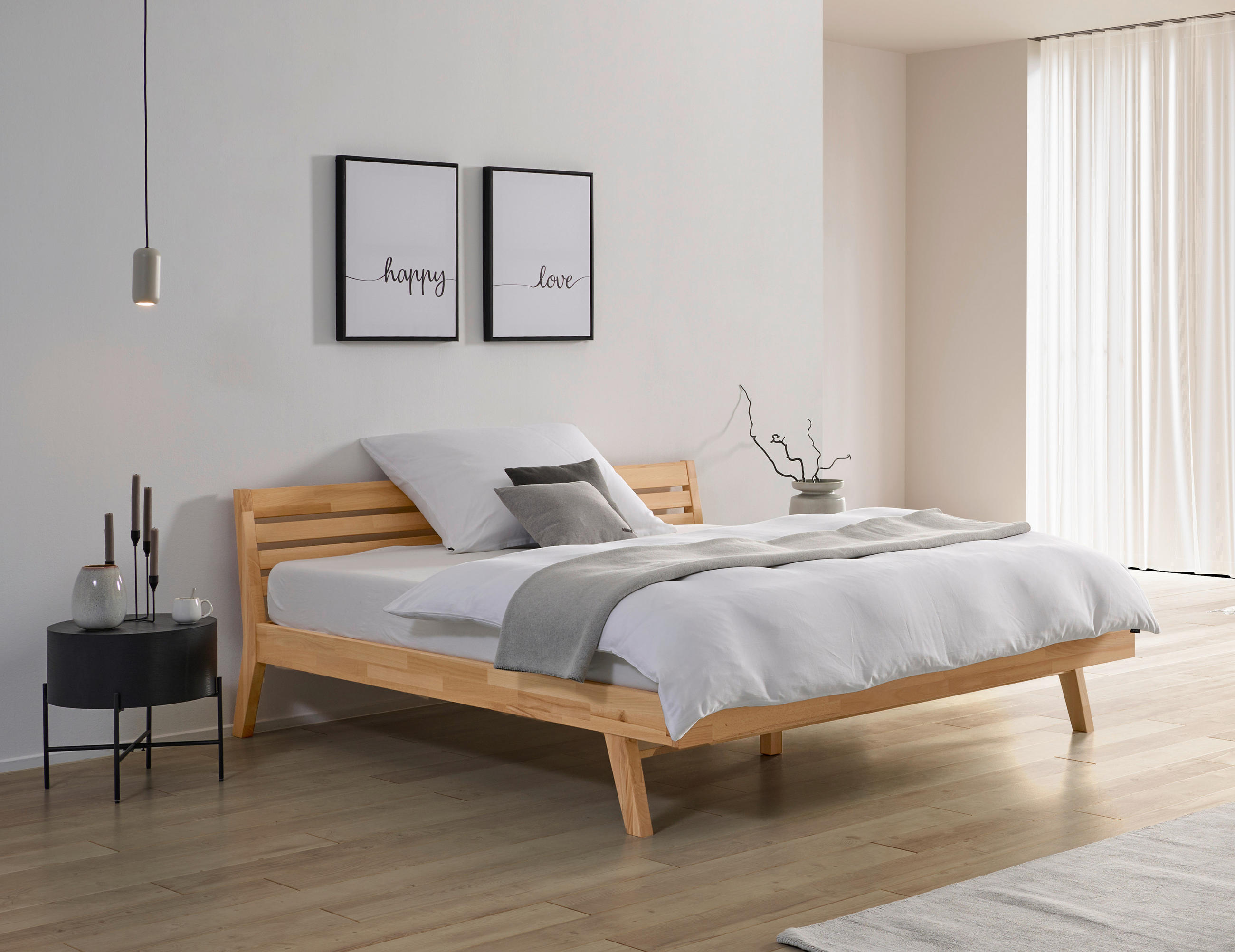 ÁGY 180/200 cm  geszt bükk  - geszt bükk, Modern, fa (180/200cm) - MID.YOU