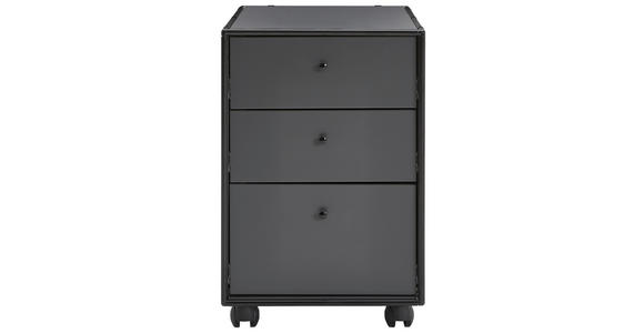 ROLLCONTAINER 40,7/55,6/63 cm - Anthrazit/Schwarz, Design, Holzwerkstoff/Kunststoff (40,7/55,6/63cm) - Novel