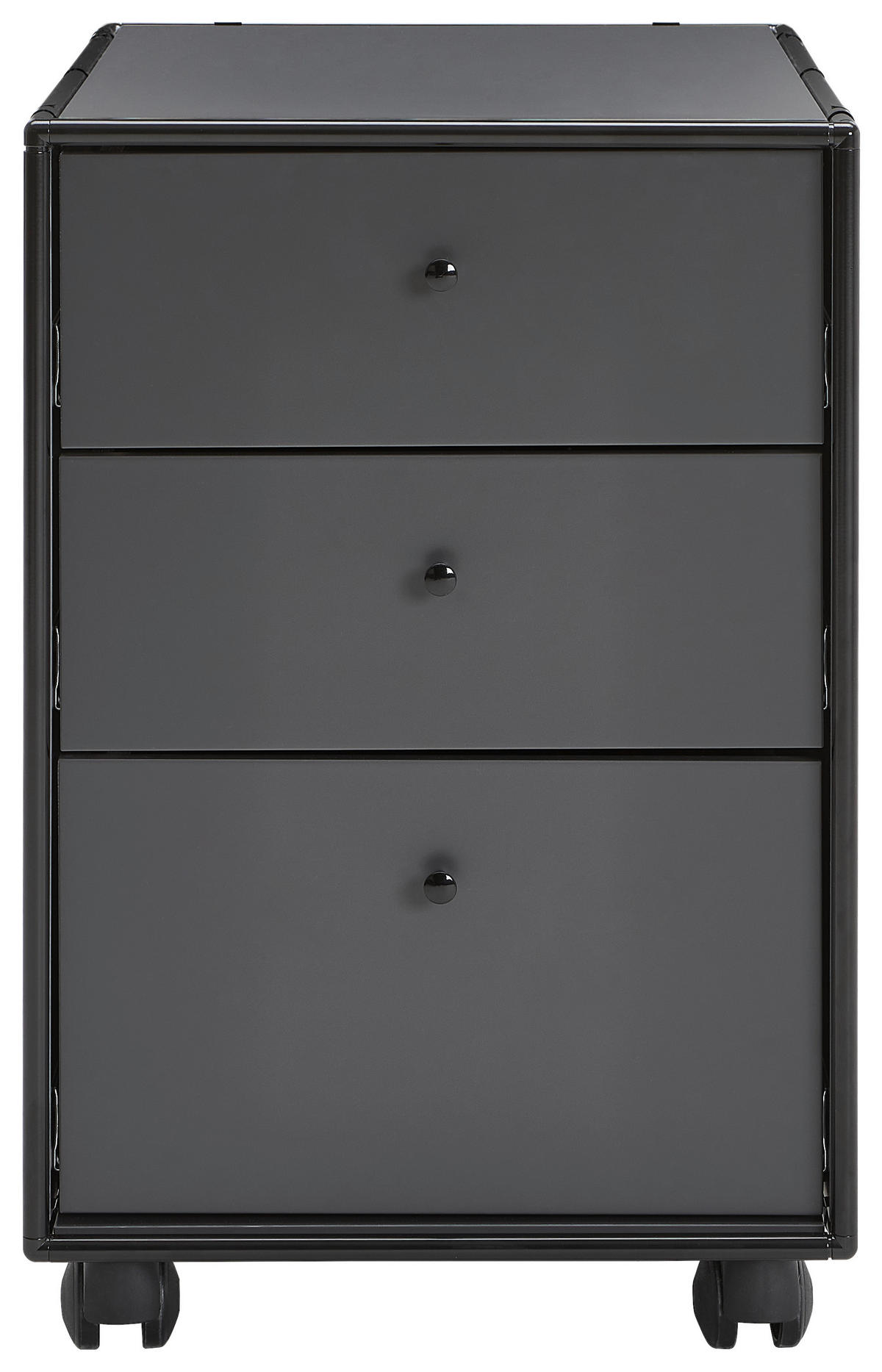 ROLLCONTAINER 40,7/55,6/63 cm  - Anthrazit/Schwarz, Design, Holzwerkstoff/Kunststoff (40,7/55,6/63cm) - Novel