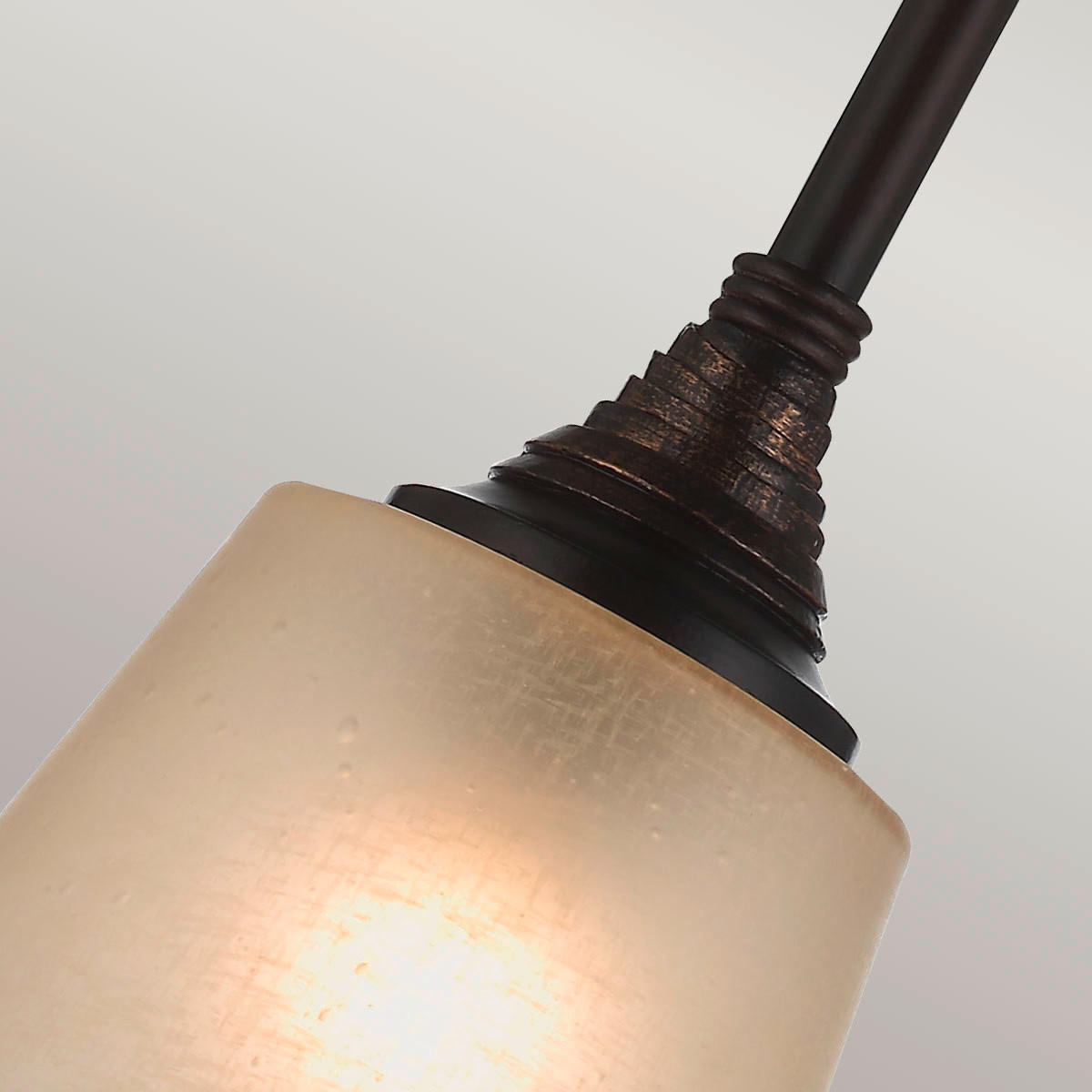 HÄNGELEUCHTE 16.5/58.4 cm    - Bronzefarben, Konventionell, Glas/Metall (16.5/58.4cm) - Elstead Lighting