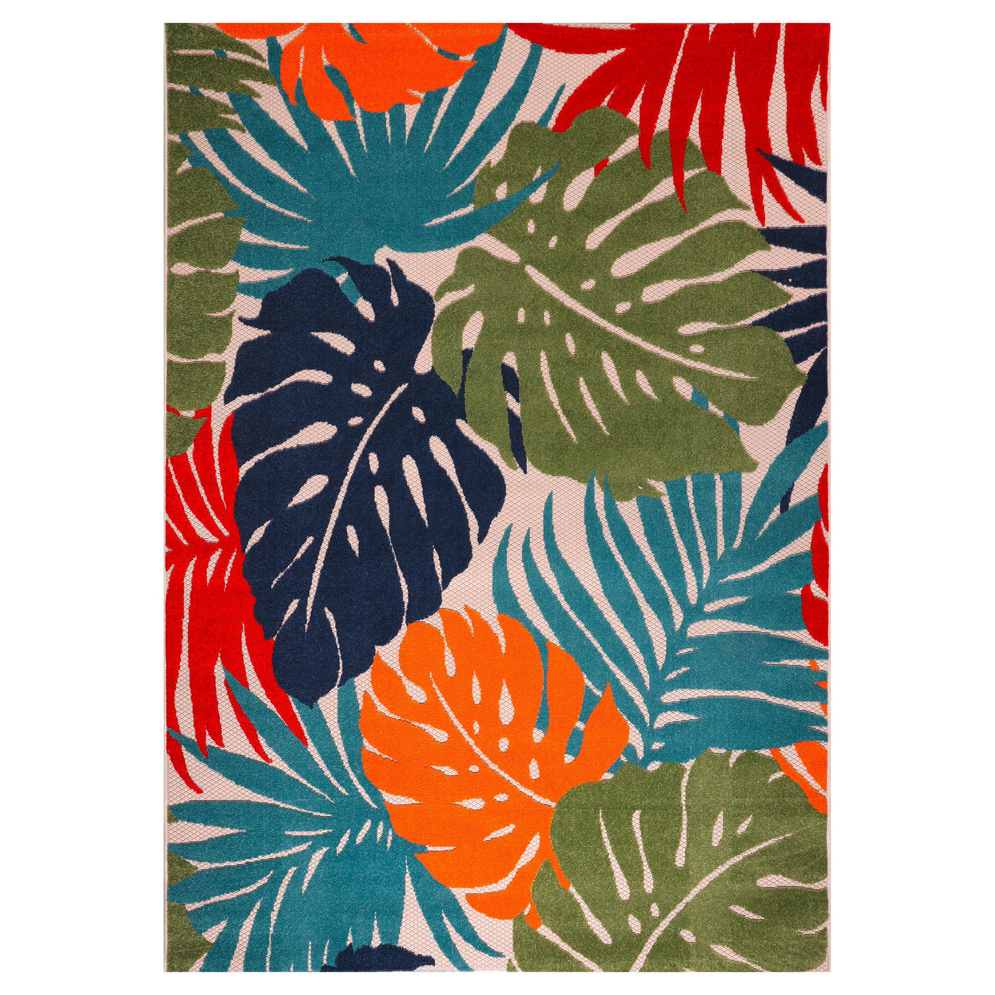 Novel Outdoorteppich Floral Blau, Grün 120x170 cm