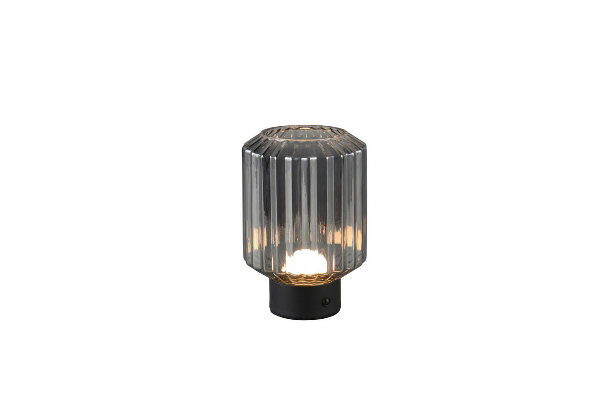 PORTABEL LAMPA Lord 13/19,5 cm   - grå/svart, Klassisk, glas (13/19,5cm)