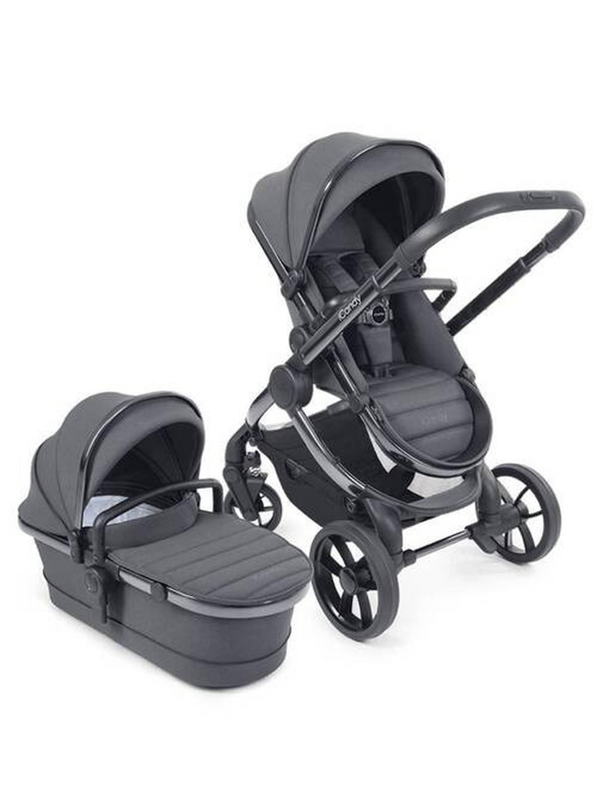 rok isporuke 60 dana!  PEACH 7  - tamno siva/crna visoki sjaj, Basics, tekstil/plastika (75/55/39cm) - ICANDY