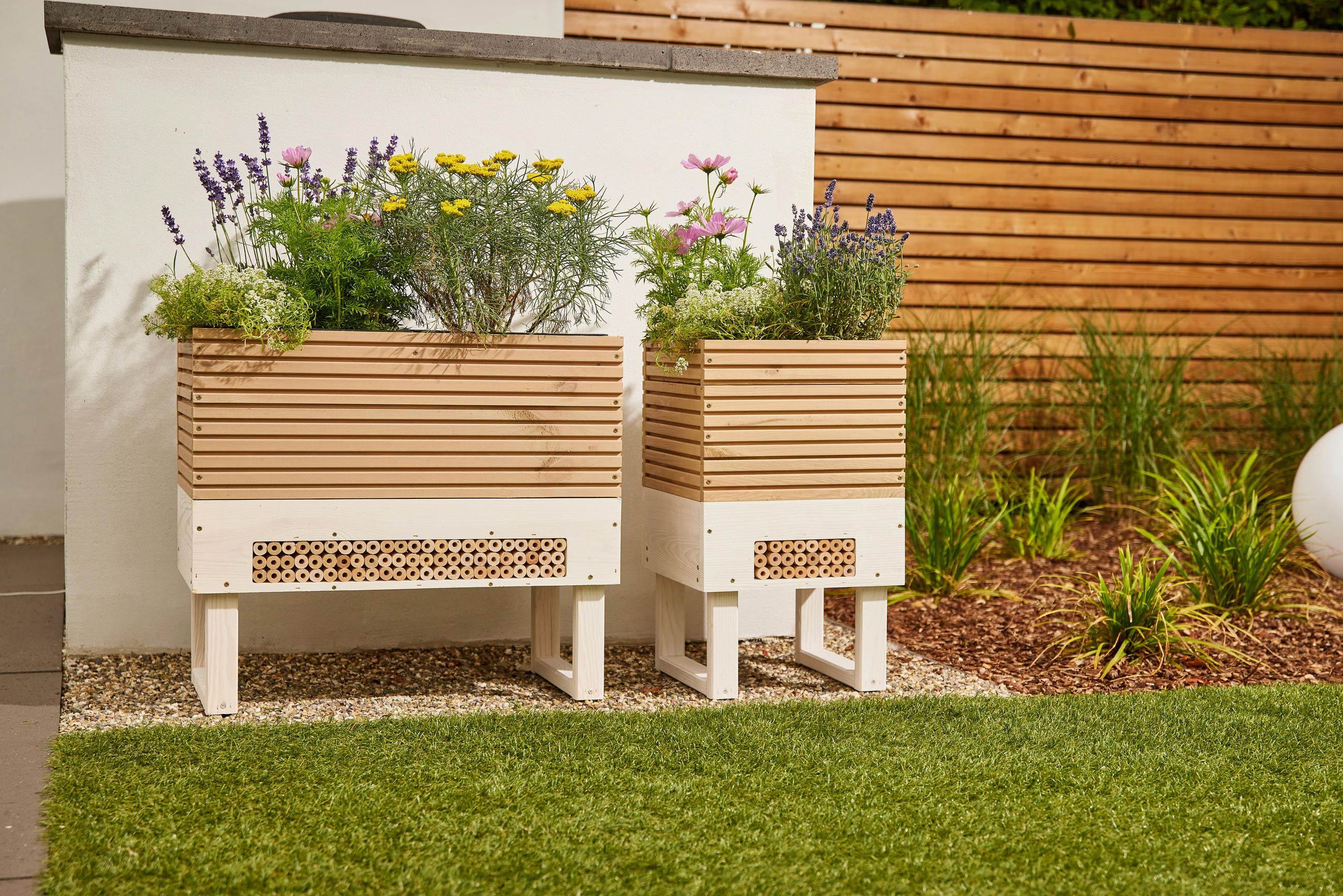 BLUMENKASTEN  - Kieferfarben, Basics, Holz/Kunststoff (61/54/33cm) - Siena Garden