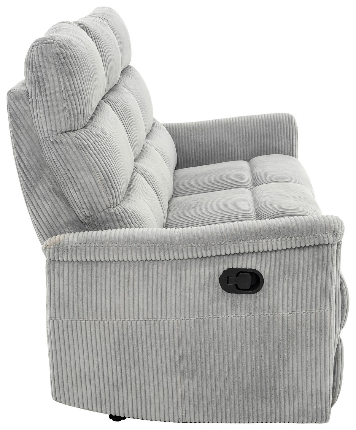 3-SITS SOFFA i manchester ljusgrå  - ljusgrå/svart, Design, metall/textil (184/108/89cm) - Livetastic