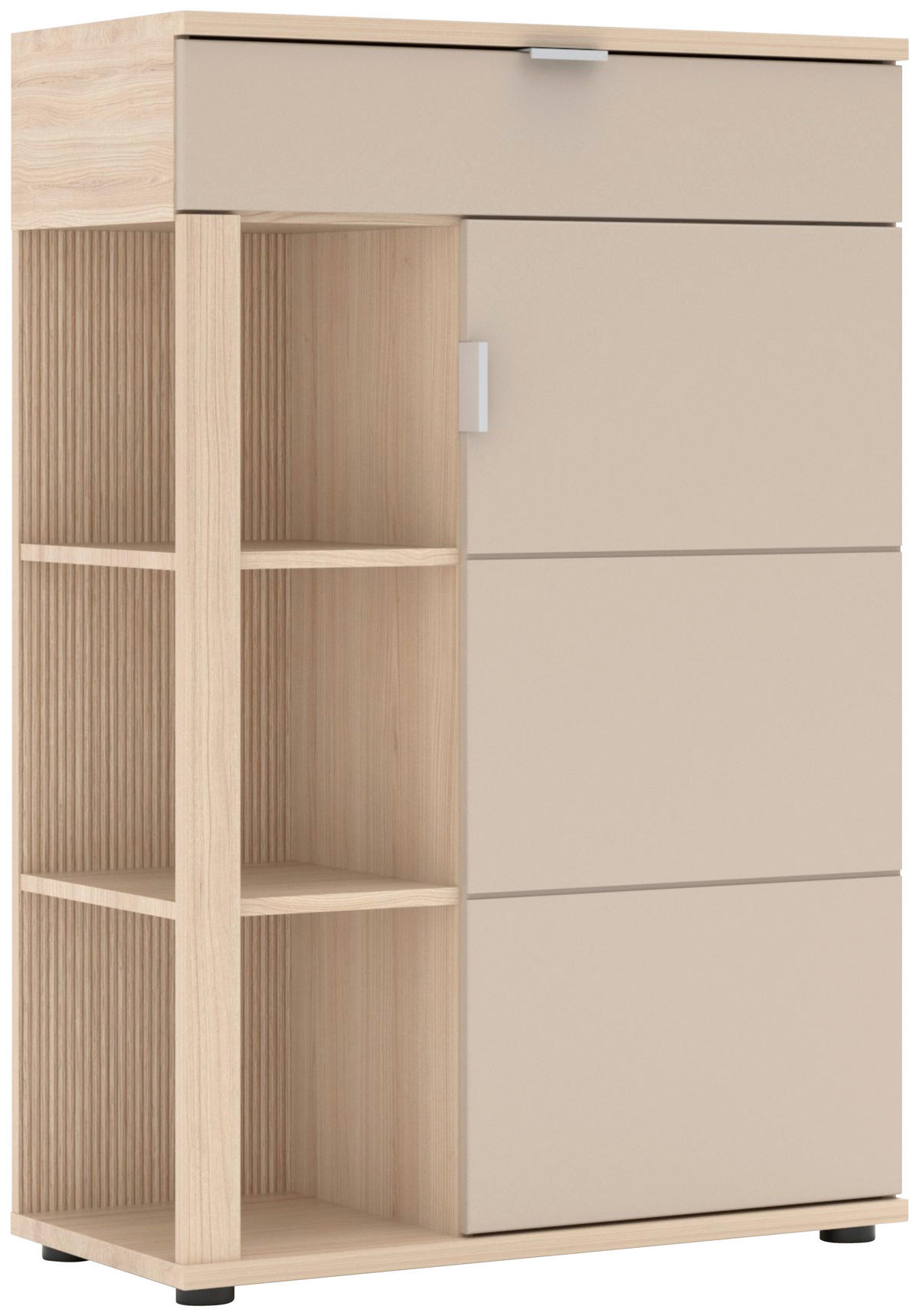 SCHUHSCHRANK 80/119/38 cm  - Chromfarben/Kaschmir, Design, Holzwerkstoff/Metall (80/119/38cm) - Stylife