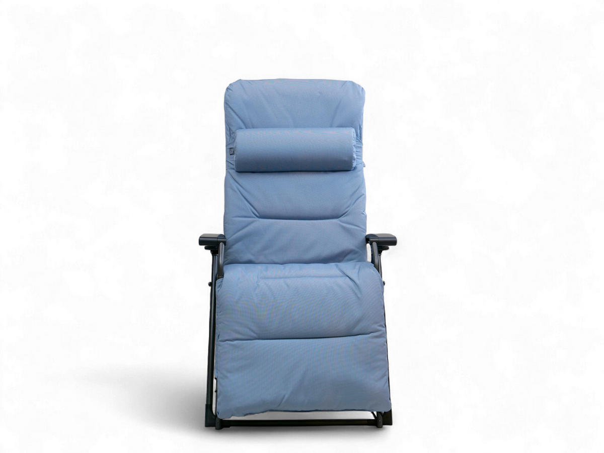 GARTEN-RELAXSESSEL 67/130/70 cm  - Blau/Anthrazit, Basics, Kunststoff/Textil (67/130/70cm)