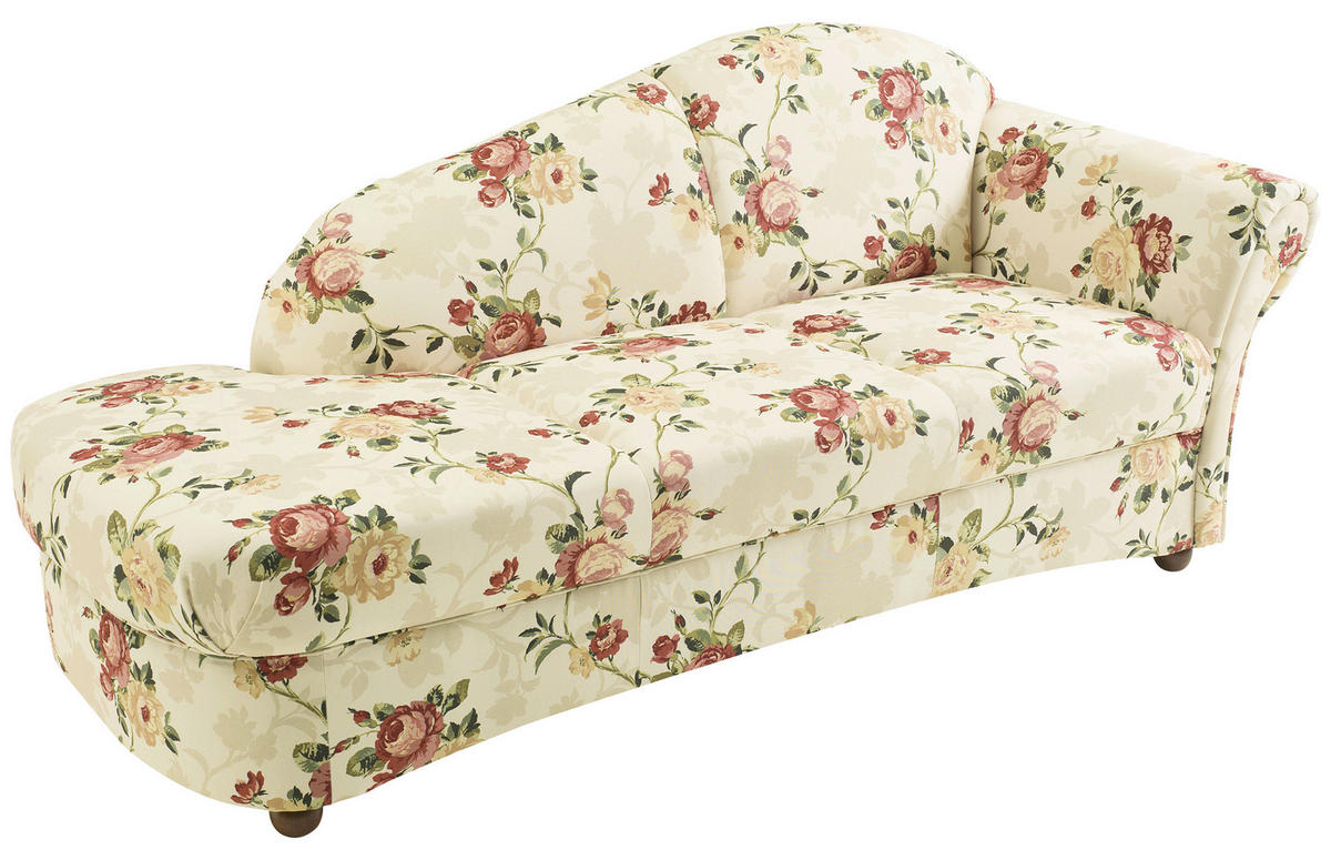 RÉCAMIERE in Flachgewebe Gelb, Rot, Beige  - Gelb/Beige, Design, Holz/Textil (191/83/81cm) - Max Winzer
