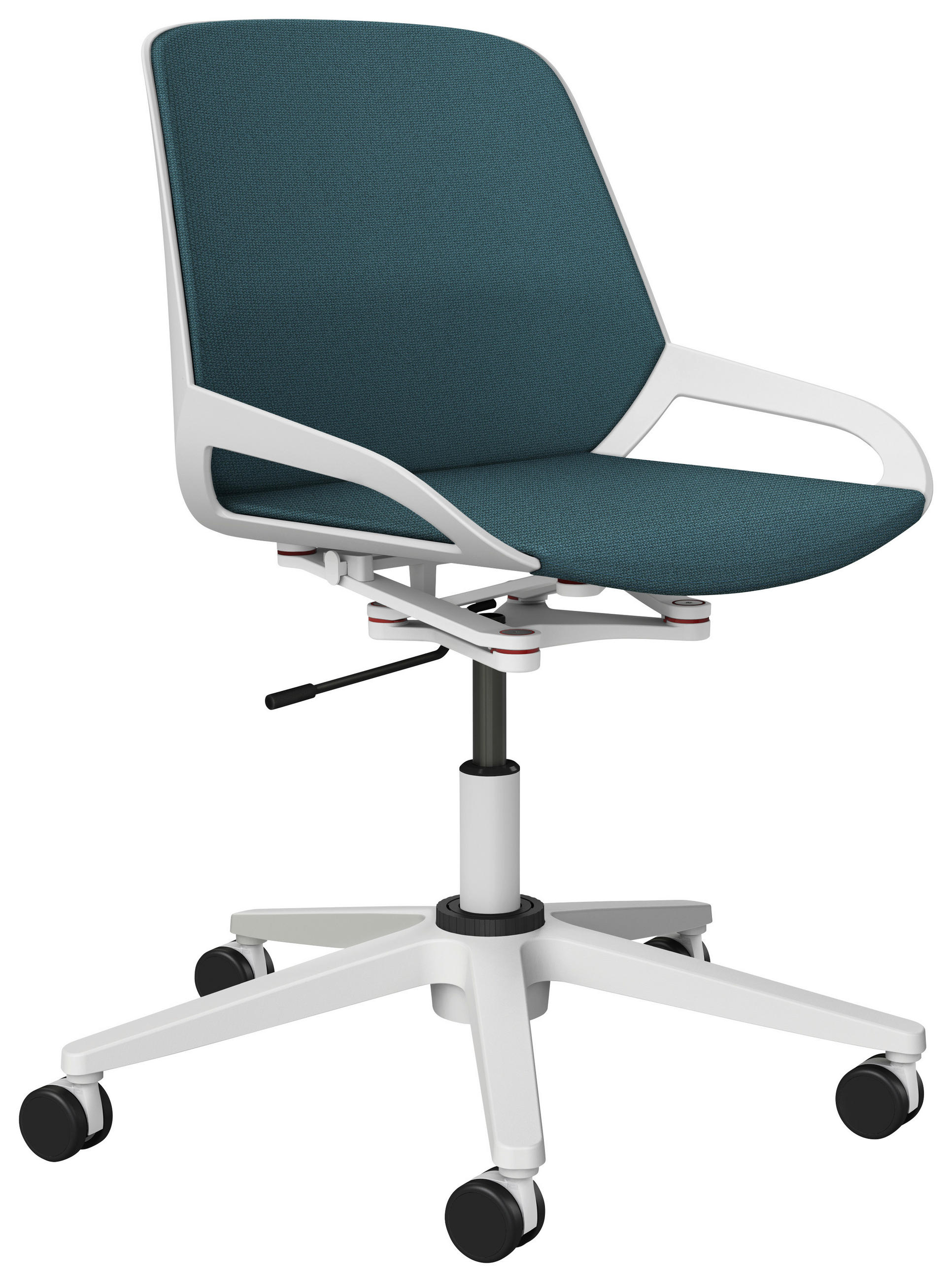 DREHSTUHL Blau, Weiss  - Blau/Weiss, Design, Kunststoff/Textil (70/68/40cm) - Aeris