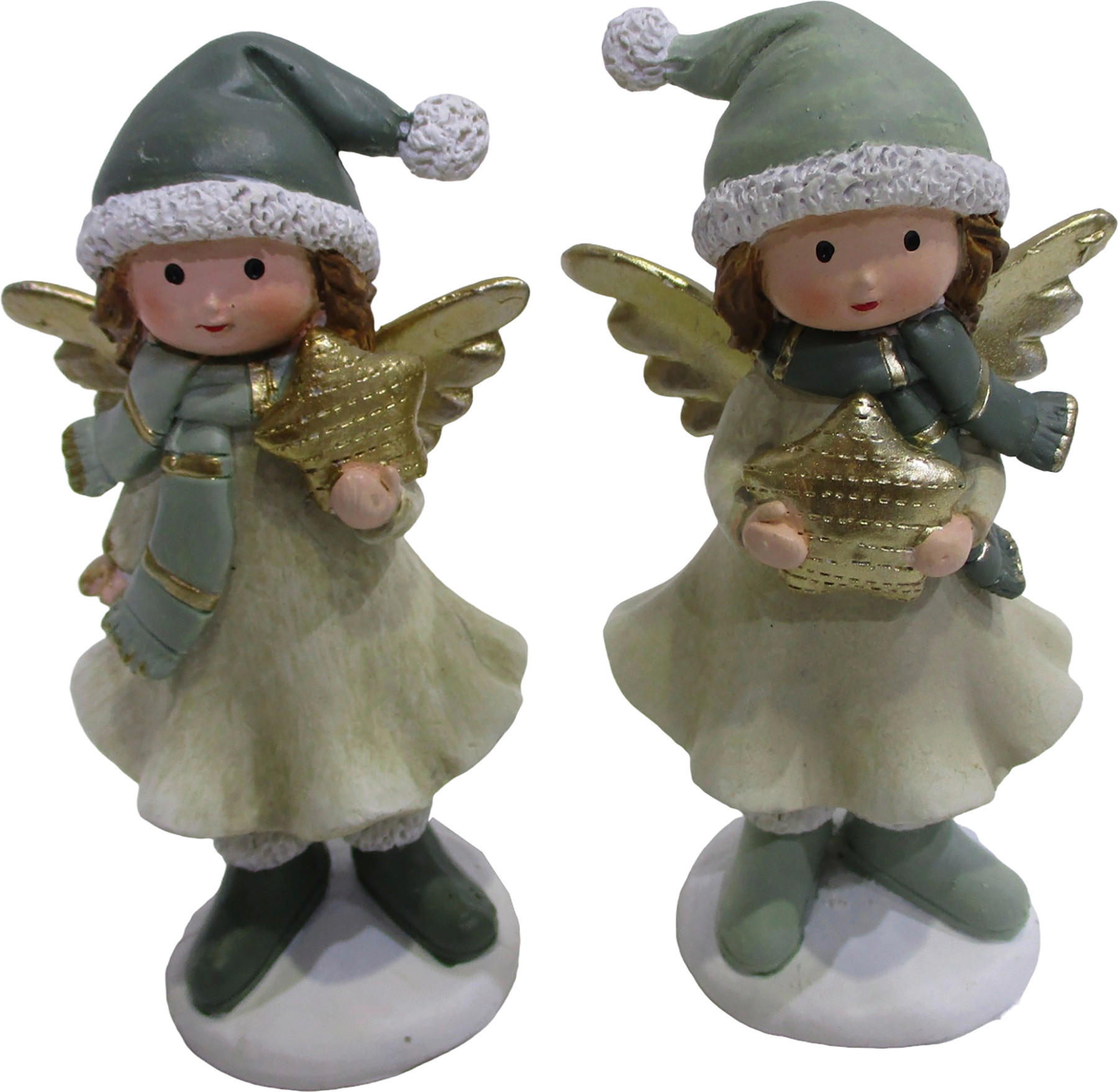 GYEREK DÍSZFIGURA - aranyszínű/zöld, Lifestyle, műanyag (6,5/12,5/5cm) - X-Mas