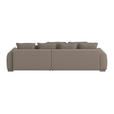 ECKSOFA Taupe Webstoff  - Taupe/Chromfarben, Design, Kunststoff/Textil (320/226cm) - Carryhome