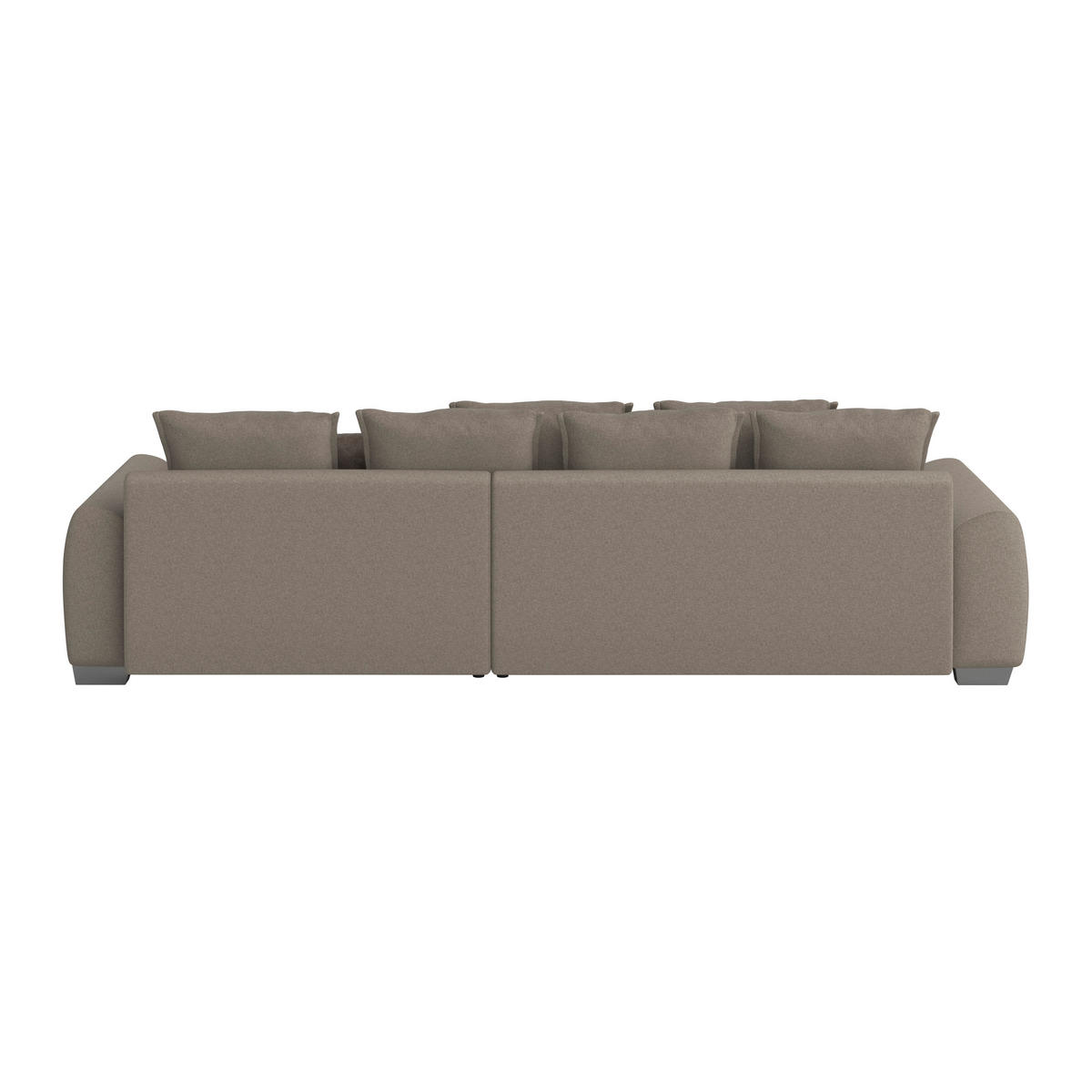 ECKSOFA in Webstoff Taupe  - Taupe/Chromfarben, Design, Kunststoff/Textil (320/226cm) - Carryhome