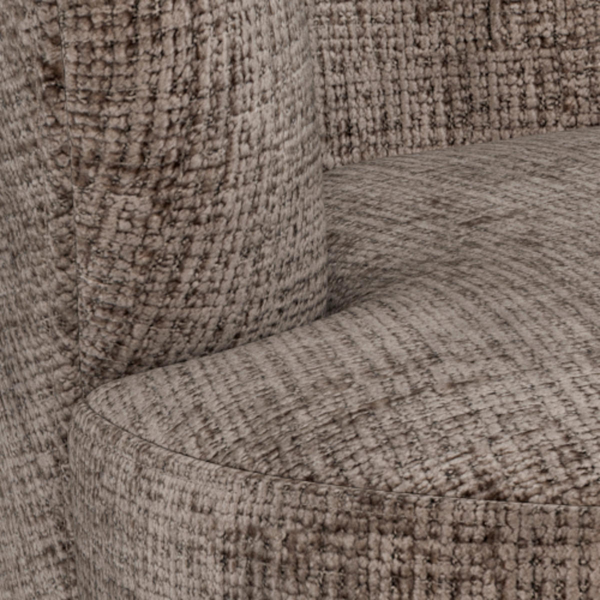 SESSEL in Chenille Braun, Eichefarben  - Eichefarben/Braun, MODERN, Holz/Textil (75,5/78/78cm) - Livetastic
