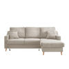 ECKSOFA Beige Cord  - Beige/Naturfarben, Design, Holz/Textil (228/150cm) - P & B