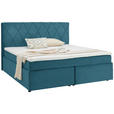 BOXSPRINGBETT 180/200 cm  in Hellblau  - Schwarz/Hellblau, Design, Kunststoff/Textil (180/200cm) - Xora