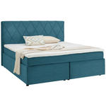 BOXSPRINGBETT 180/200 cm  in Hellblau  - Schwarz/Hellblau, Design, Kunststoff/Textil (180/200cm) - Xora