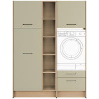 HAUSWIRTSCHAFTSRAUM  in Eichefarben, Salbeigrün  - Eichefarben/Salbeigrün, Basics, Holzwerkstoff (154,8cm) - Impuls